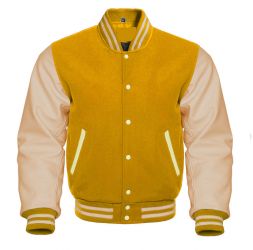 Varsity Jacket Yellow Cream